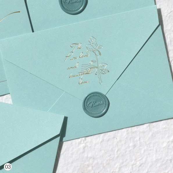 Euro Flap Envelopes (5 Pack) Bronzing Style