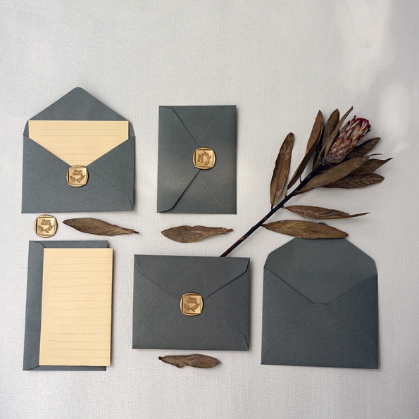 Euro Flap Envelopes (3 Pack) Dark Gray