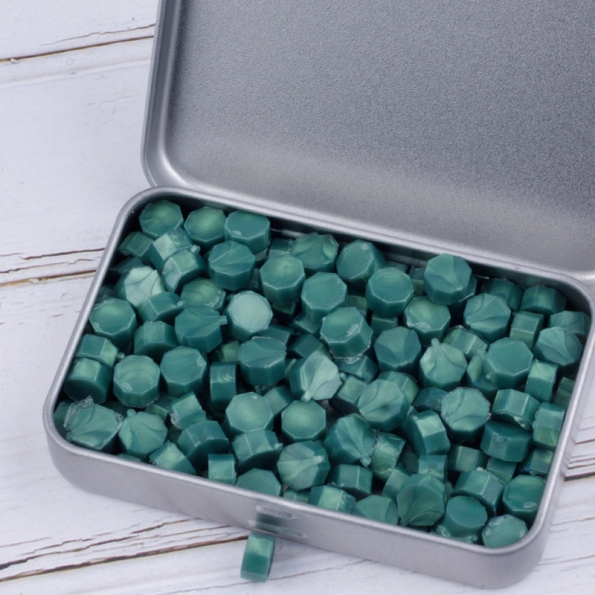 Vitality Green Sealing Wax Beads Iron Box