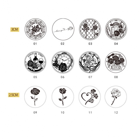 Wax Seal Stamp Heads Rose Series