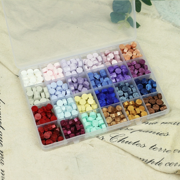 Sealing Wax Beads 24 Grid Macarons Color