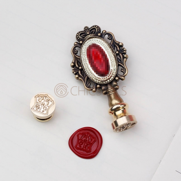 Wax Seal Kit Fire Lacquer Silver Feather Style
