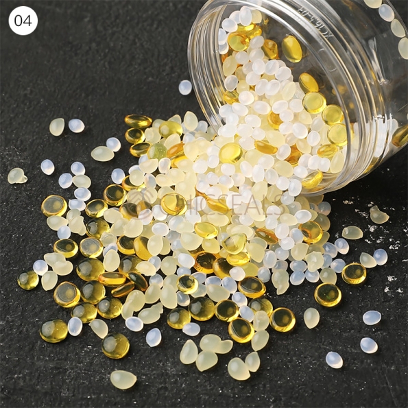 Sealing Wax Beads White Yellow Gold Translucent