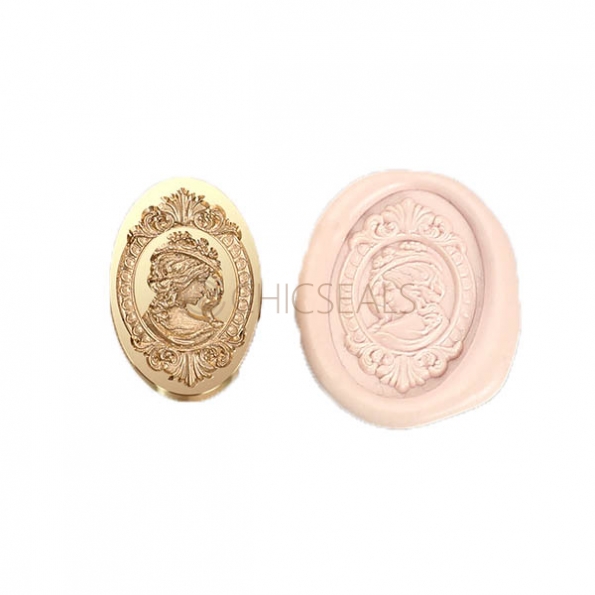 Wax Stamp Heads Girl Carving