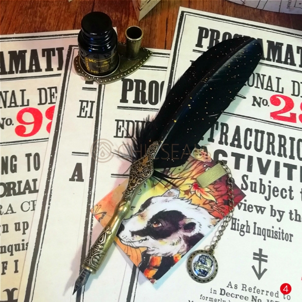 Harry Potter Wax Seal Feather Pen Kit Hufflepuff