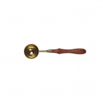 Melting Tools Wooden Handle Gilded Spoon - 2 Pieces