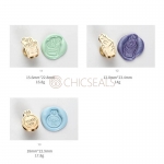 2D Leveling Mini Relief Wax Seal Stamp Head