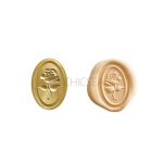 Wax Stamp Heads Rose Carving Oval