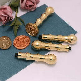 Wax Seal Handle Bamboo Joint Metal - 2 Pieces