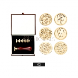 Wax Seal Kit 5 Replaceable Copper Heads B