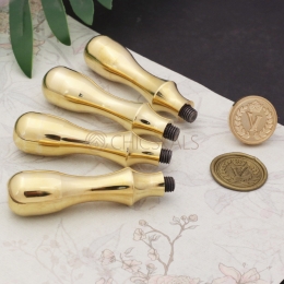 Wax Seal Handle Smooth Copper Metal - 2 Pieces
