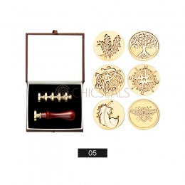 Wax Seal Kit 5 Replaceable Copper Heads E