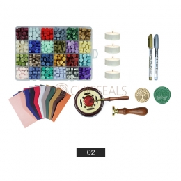 Wax Seal Kit 24 Color Wax Hollow Furnace Set