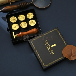 6 PCS Christmas Wax Seal Stamp Set Kits